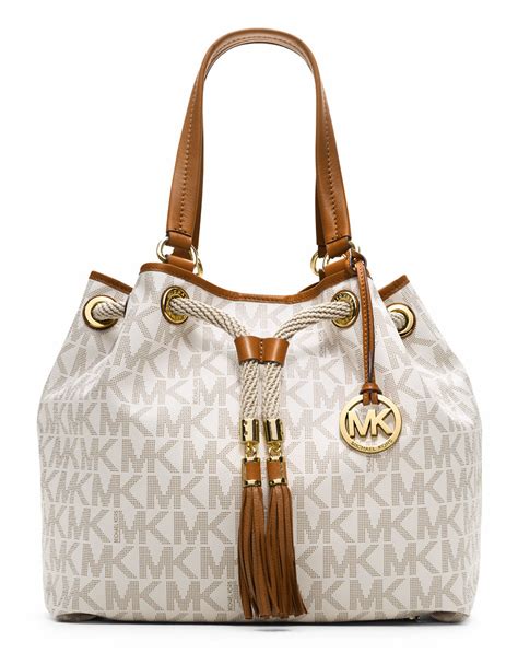 michael kors leather tote handbag|michael kors large monogram tote.